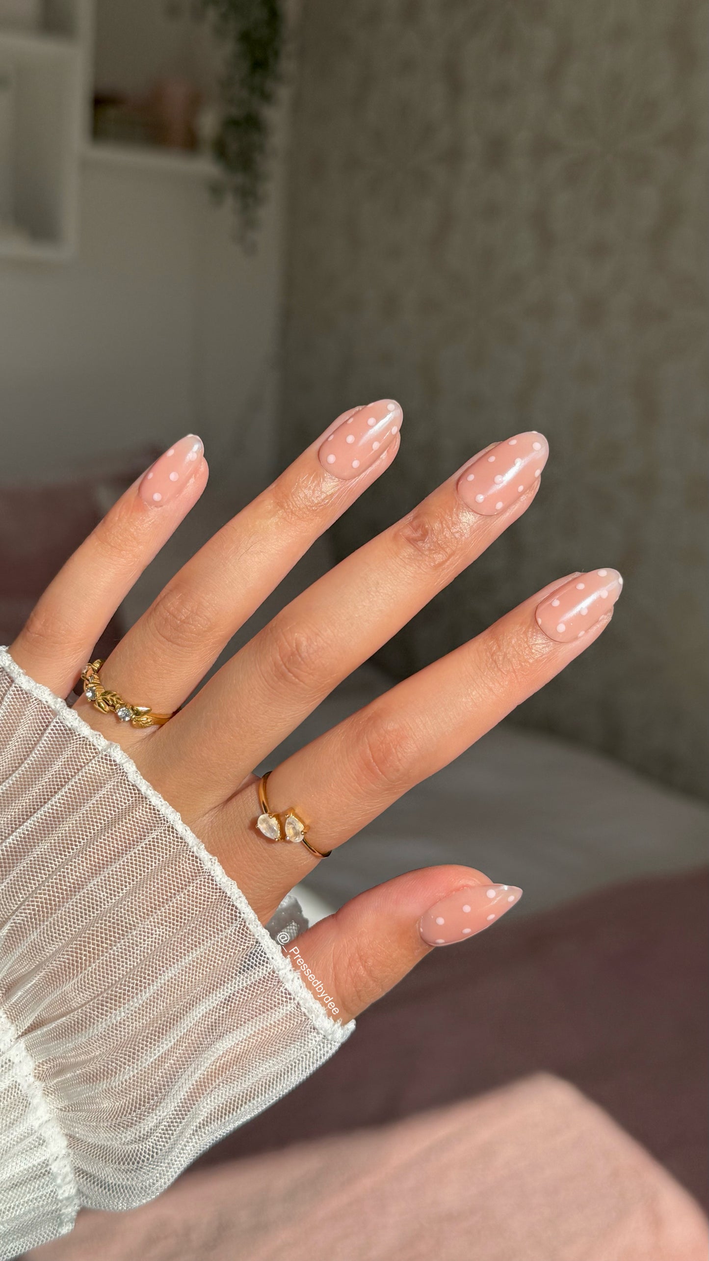 Glazed Polka Dot Nails - Press on nails UK