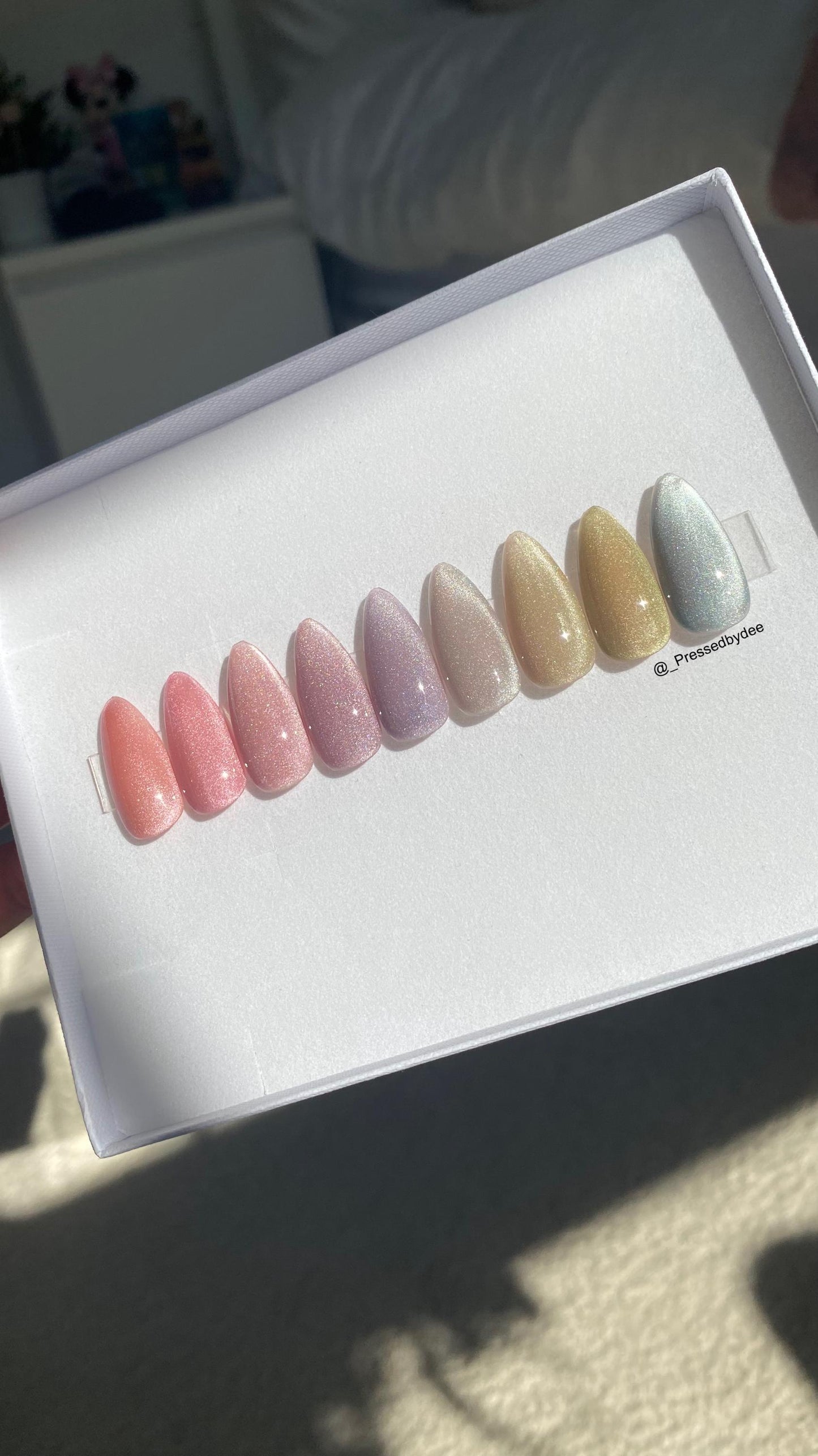 Pastel Cat Eye - Luxury Press On Nails