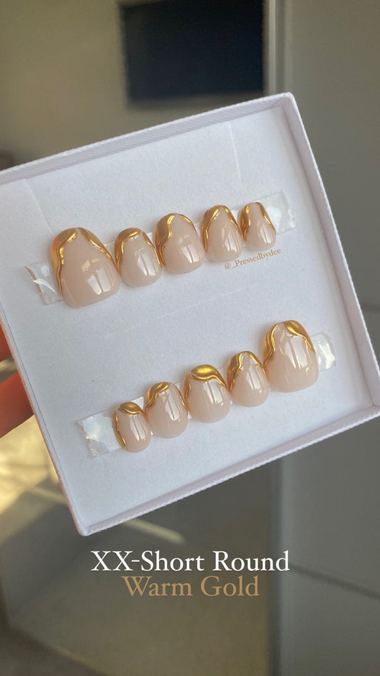 3D Chrome swirls - Luxury Press On Nails