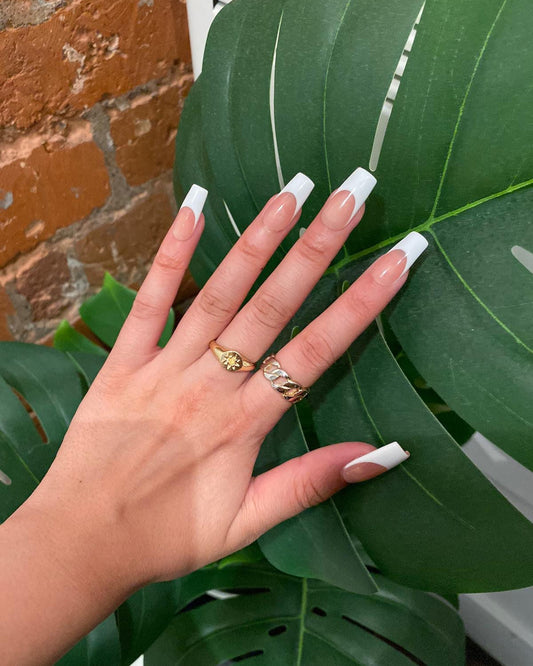 White French Tips - Luxury Press On Nails