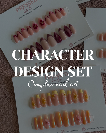 Character design set - Custom Only | Handpainted Press On Nails