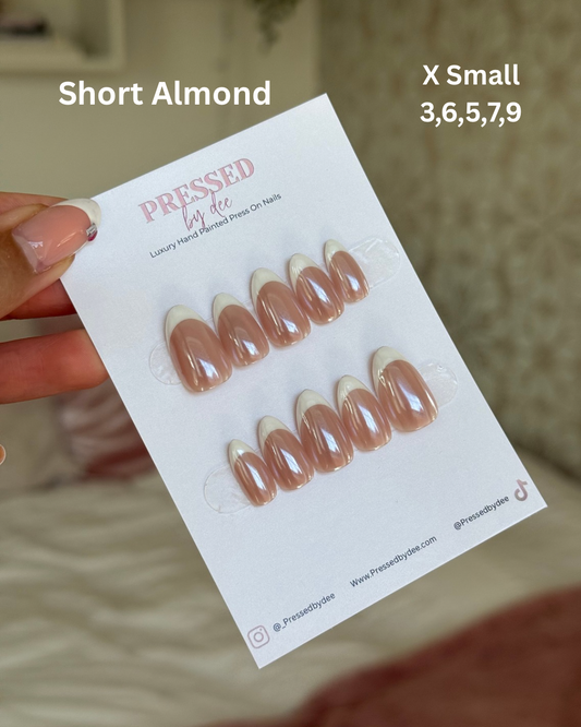 Chrome White French tip - Ready to Ship