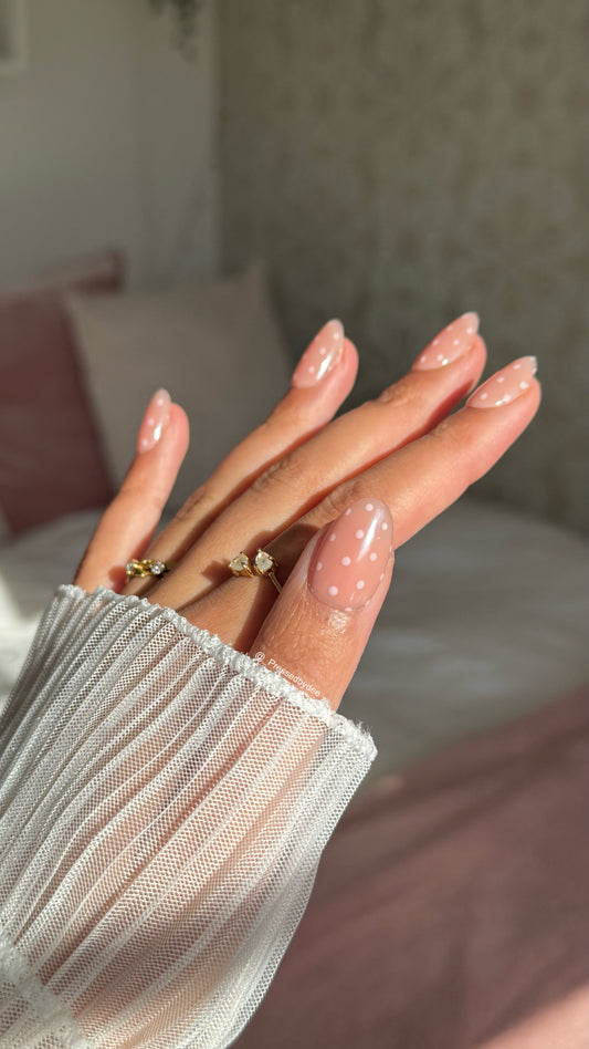 Glazed Polka Dot Nails - Press on nails UK